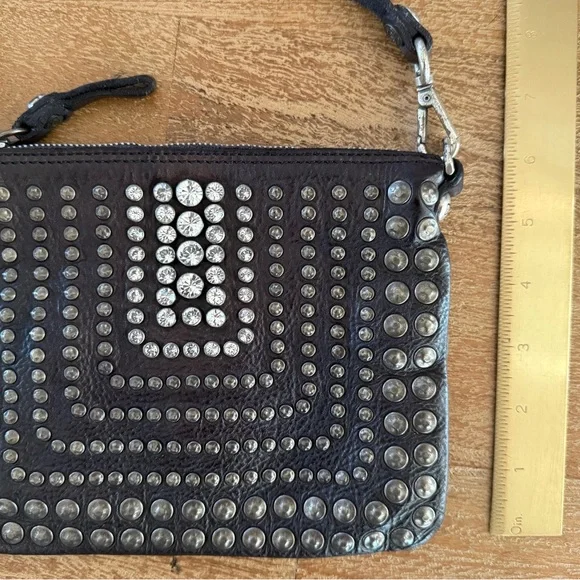 Campomaggi studded black leather crossbody *NEW* - Picture 5 of 7